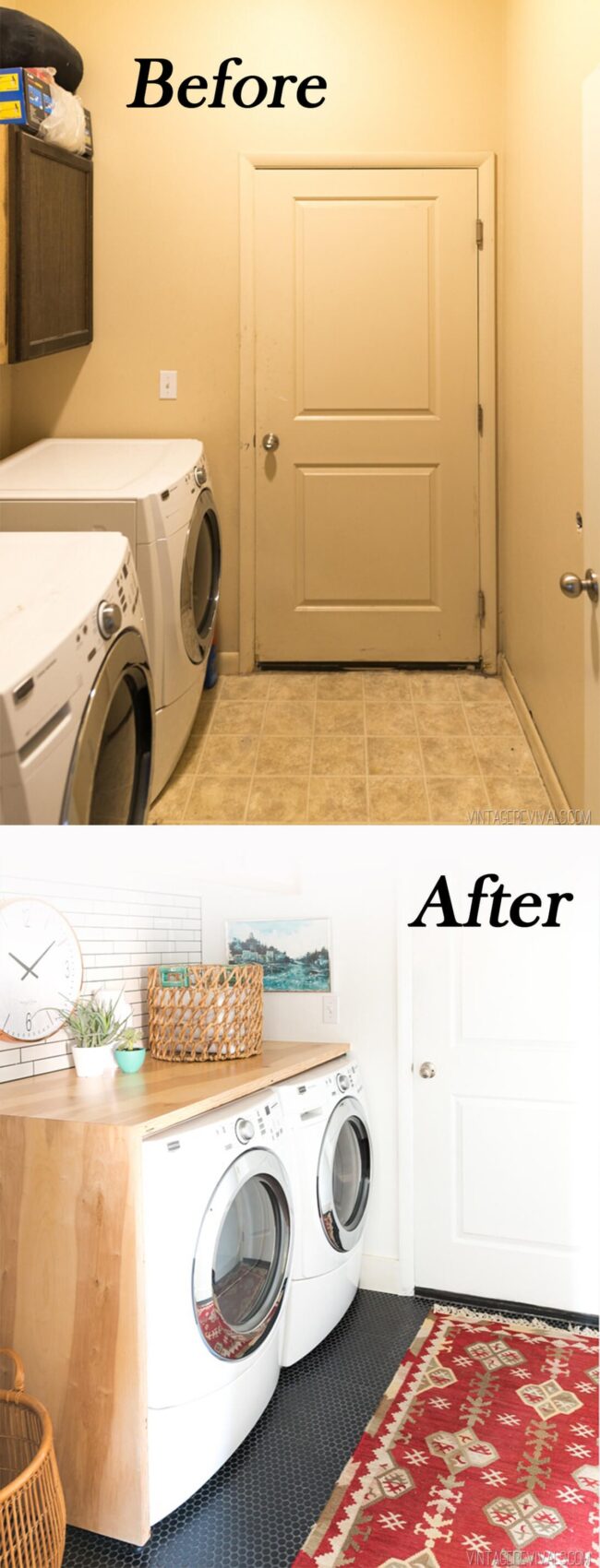 Spacious Laundry Counter Transformation