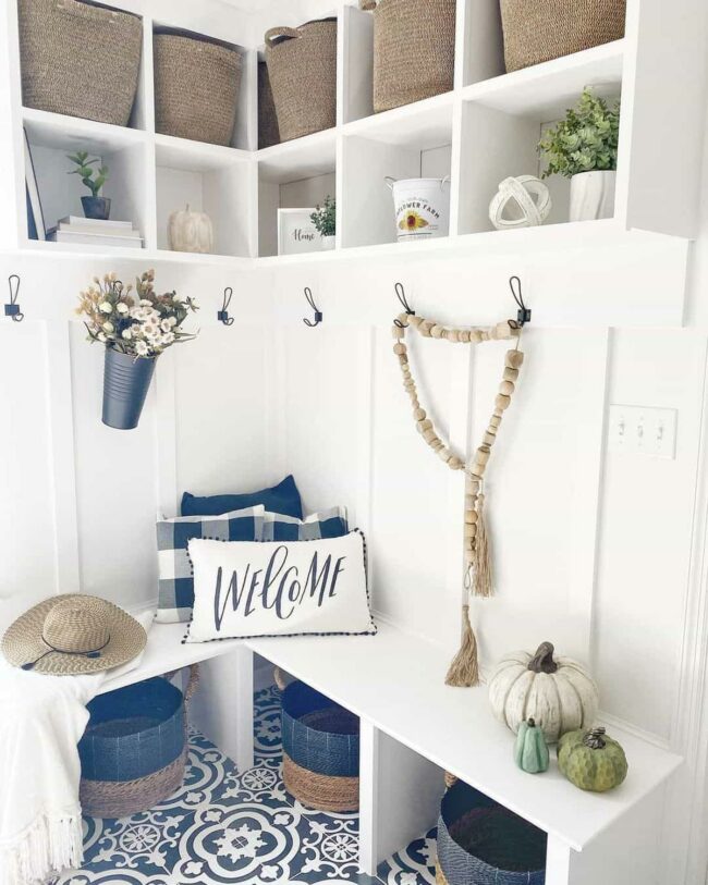 Black and White Mudroom Sanctuary
