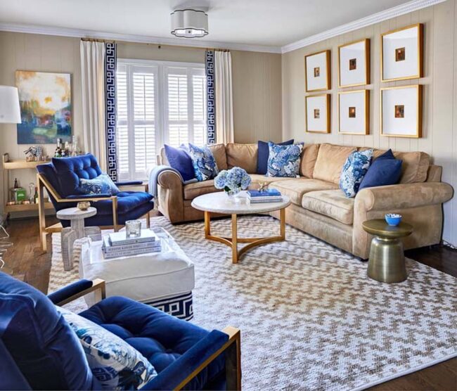 Cobalt Blue Chairs Spark Living Drama