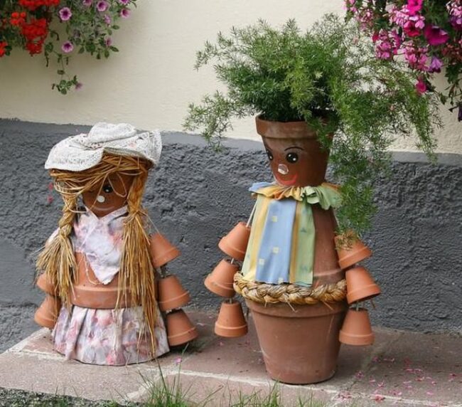 Clay Characters Dancing Garden Terracotta