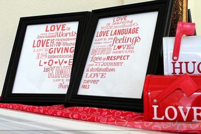 Word Art Heart Craft