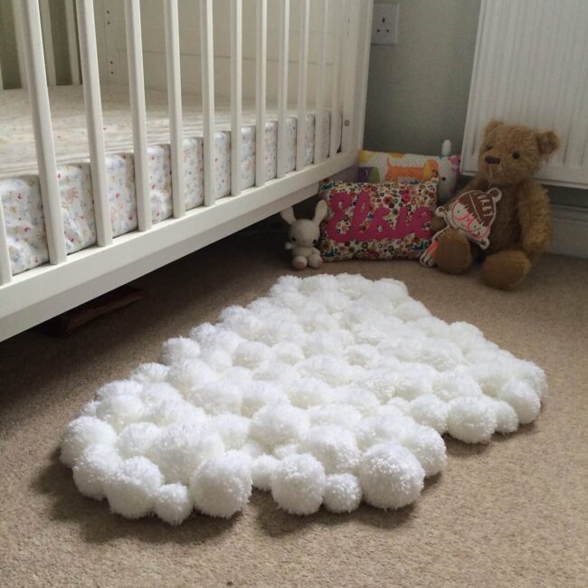 Cloud-Soft Marshmallow Living Rug
