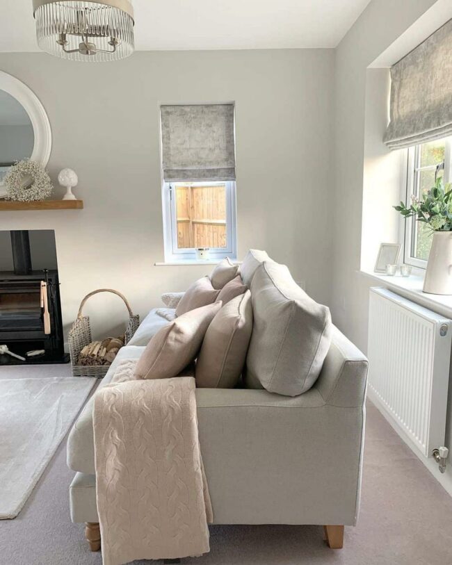 Green Wreath Softens Monochrome Sanctuary