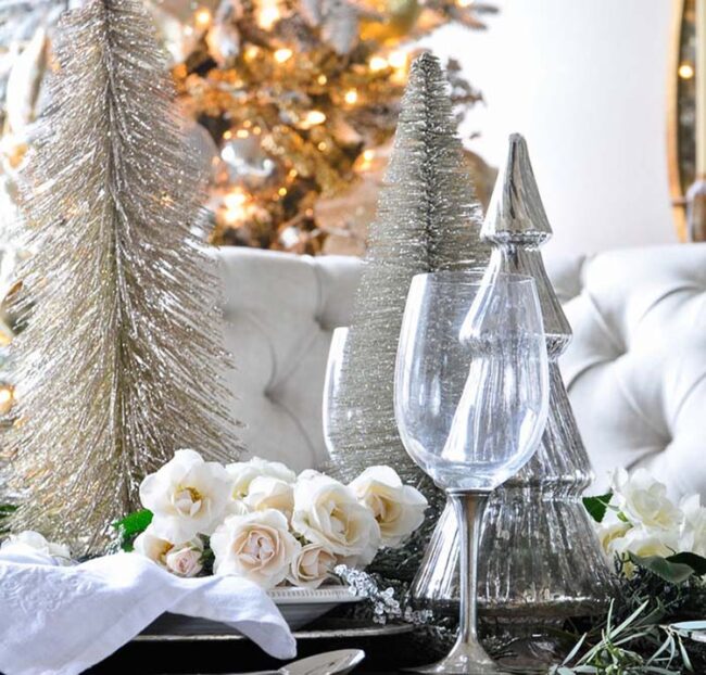 Metallic Festivity: Gold Silver Sparkle