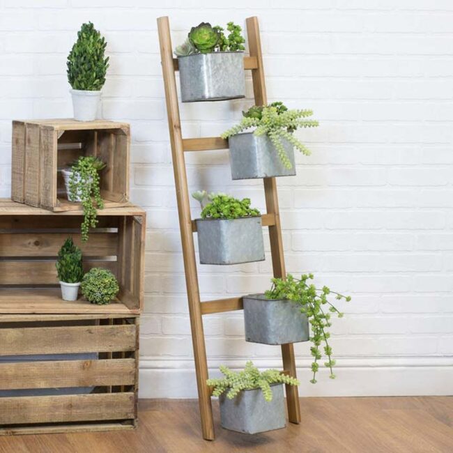 Zigzag Metal Planters Industrial Green Sanctuary