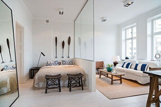 Soft Partition Defines Open Living Space