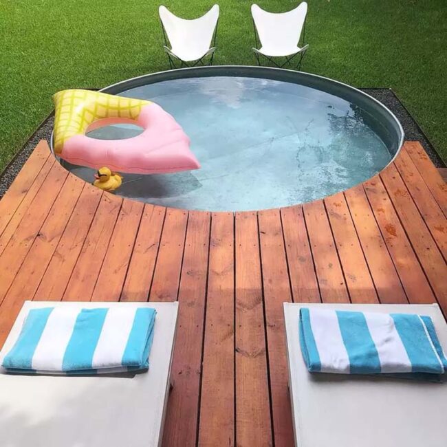 Sunken Turquoise Tank Pool Paradise