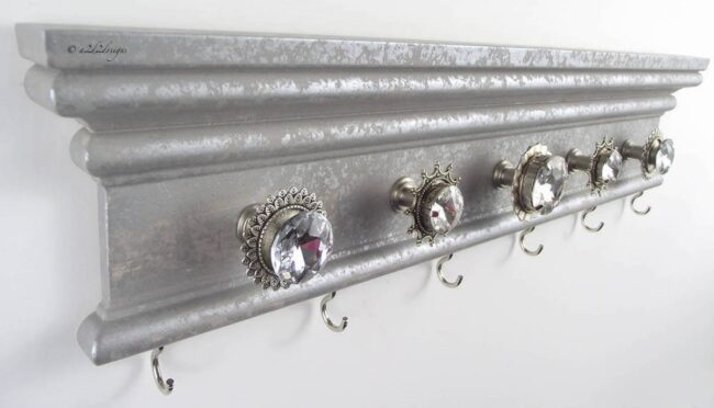 Distressed Silver Vintage Jewelry Keeper