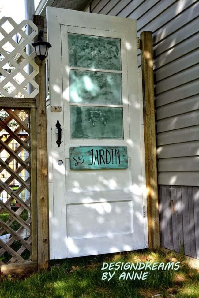 Green Gateway Garden Door Repurpose