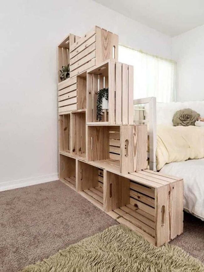 Staggered Wooden Crates Reading Sanctuary