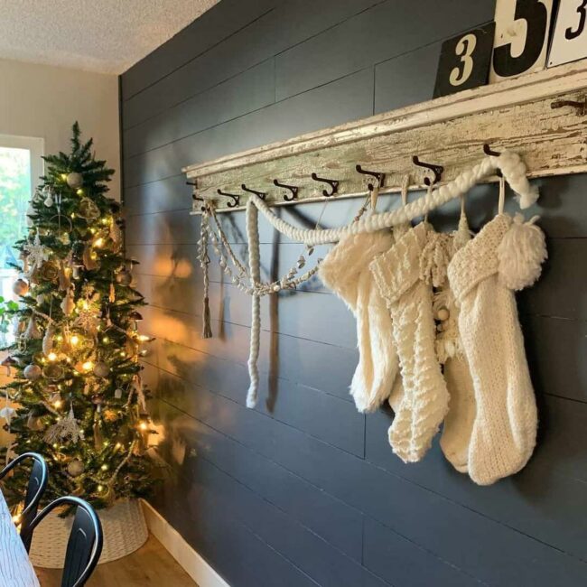 Black Shiplap Depth Christmas Corner Magic