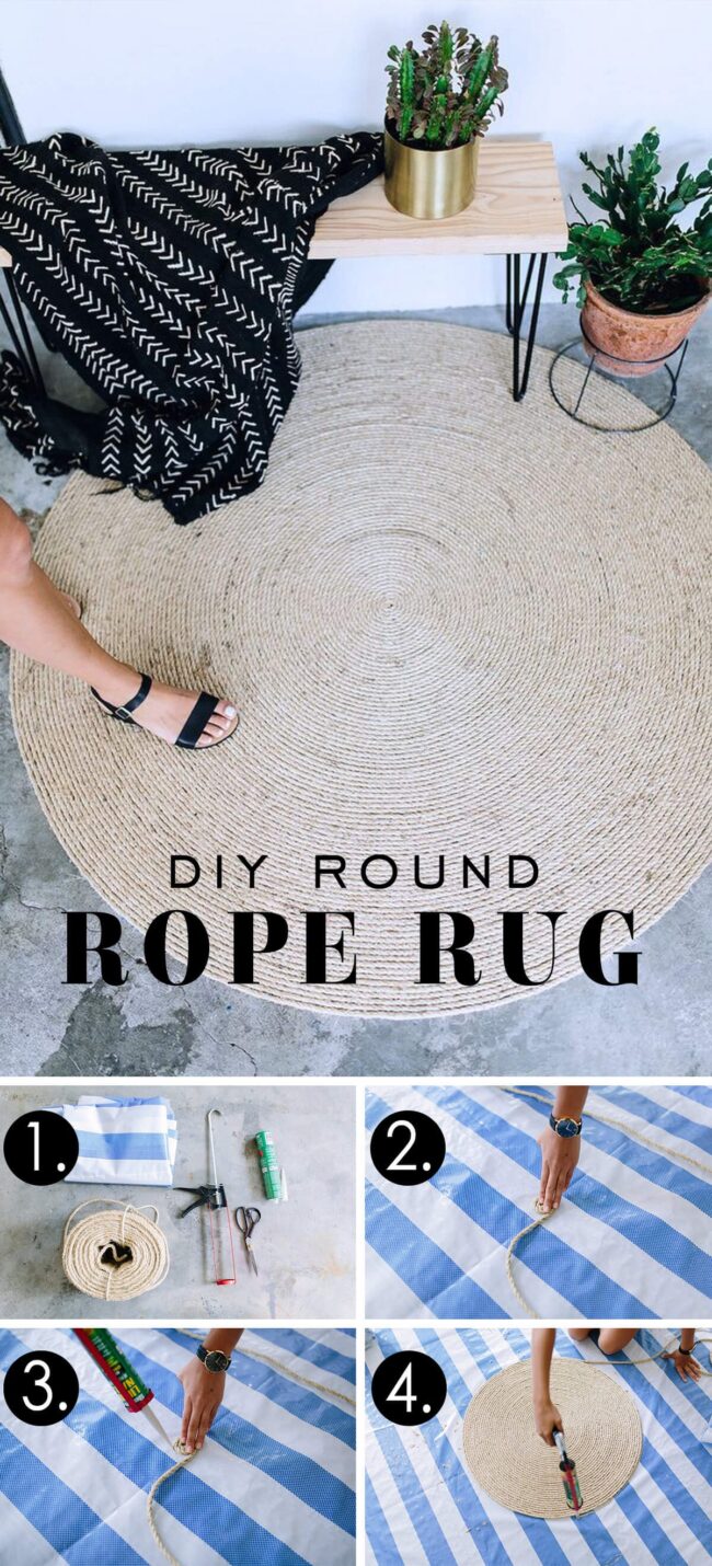 Rustic Twine Circle Floor Art