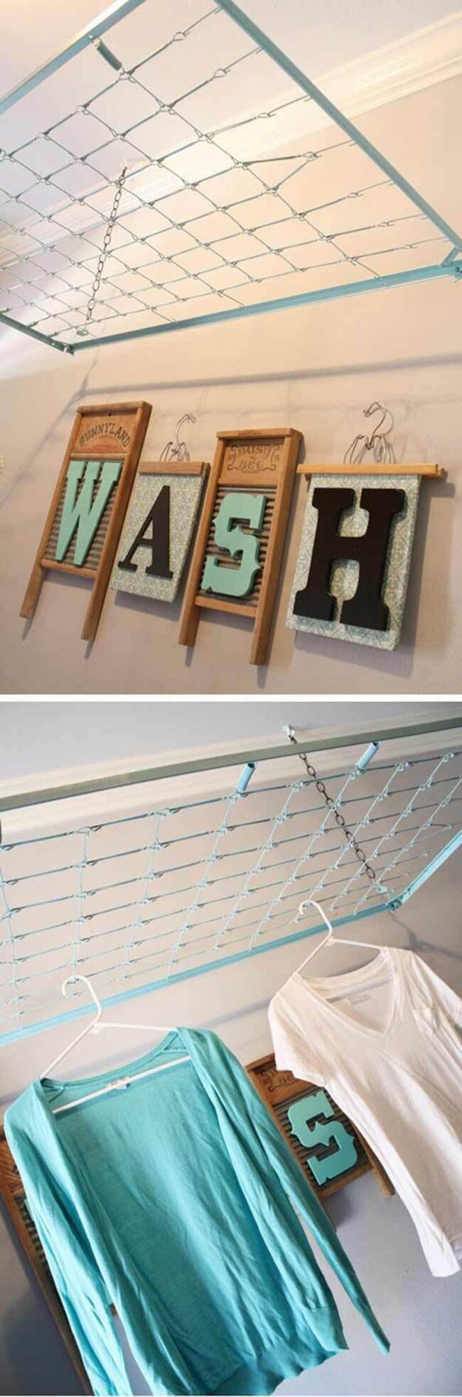 Rustic Lettered Laundry Decor