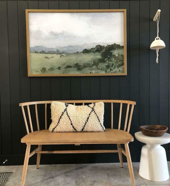 Monochrome Frame Meets Textured Wall