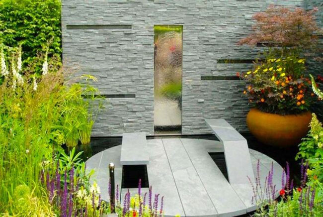 Circular Slate Geometry Garden Sanctuary