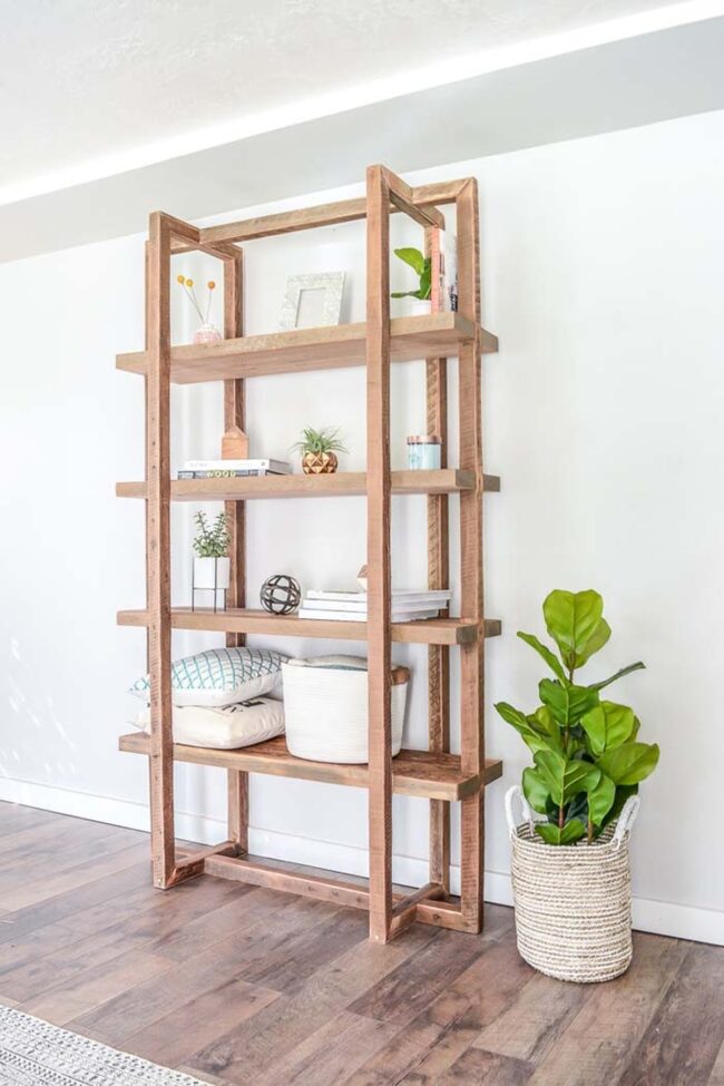 Geometric Wood Shelves Personalize Space