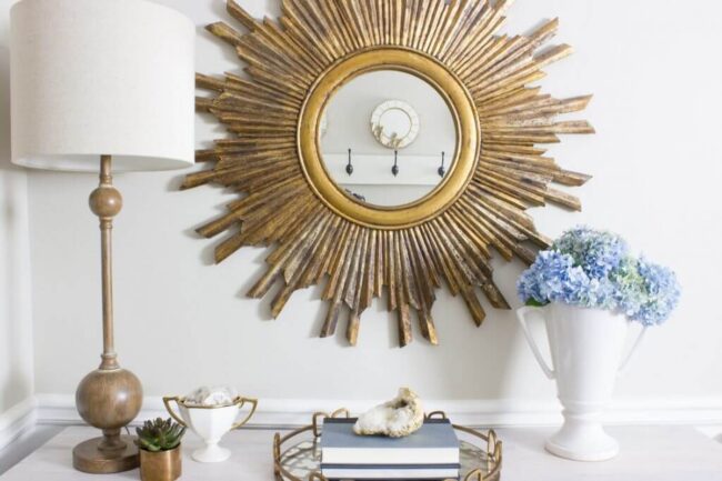 Golden Ring Sunburst Mirror Magic