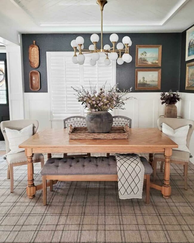 Shadow White Panels Dramatic Dining Sanctuary