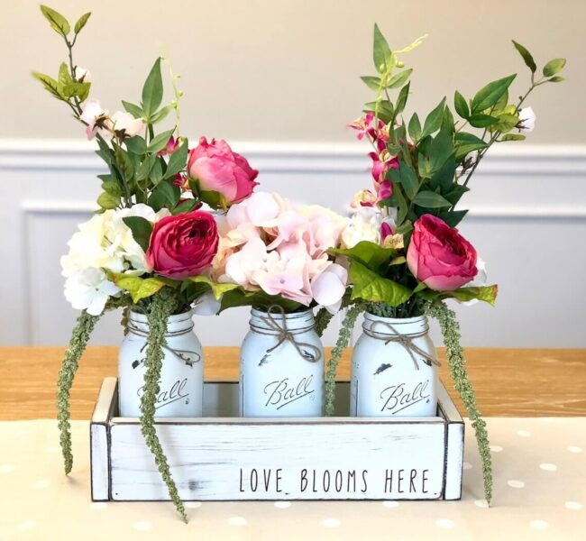 Rustic Mason Jars Love Message