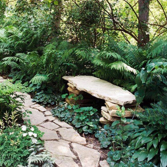 Stone Sanctuary: Rustic Garden Relaxation Spot