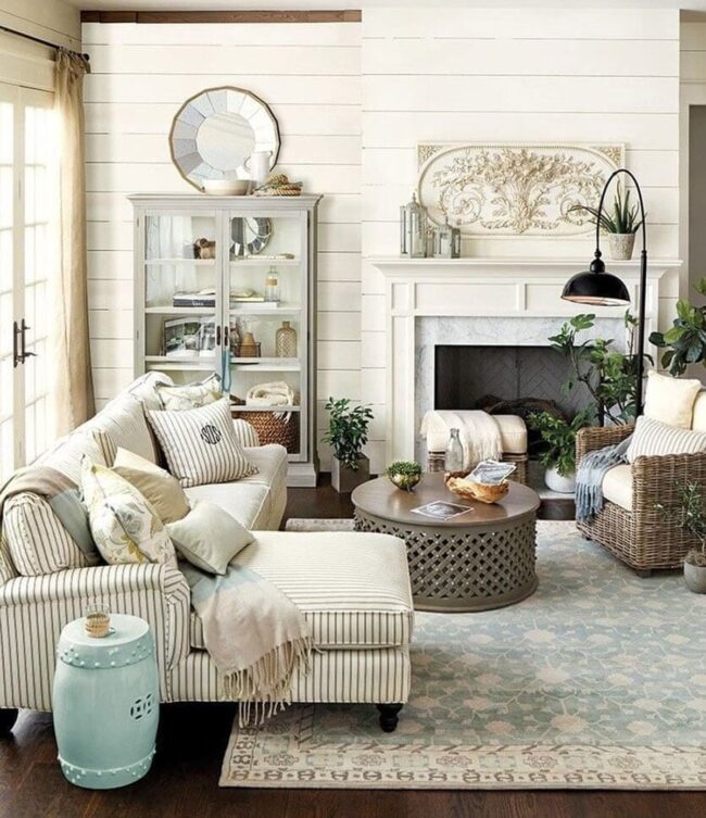 Blue French Provincial Farmhouse Charm