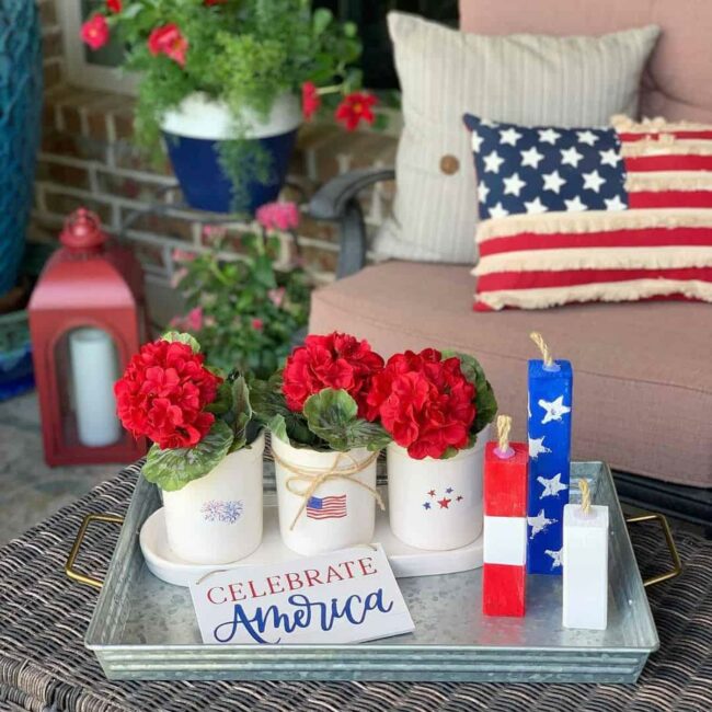 Patriotic Porch Pride: Red Freedom