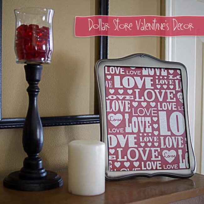 Crimson Hearts Illuminate Intimate Mantel