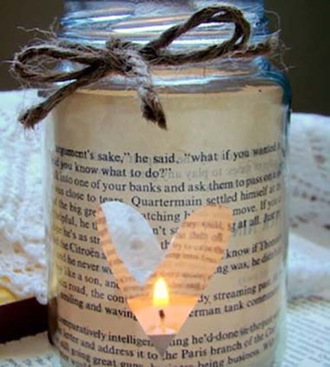 Vintage Paper Hearts Illuminating Romance