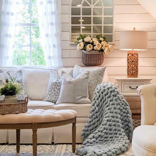 Sunlit Shiplap White Living Sanctuary