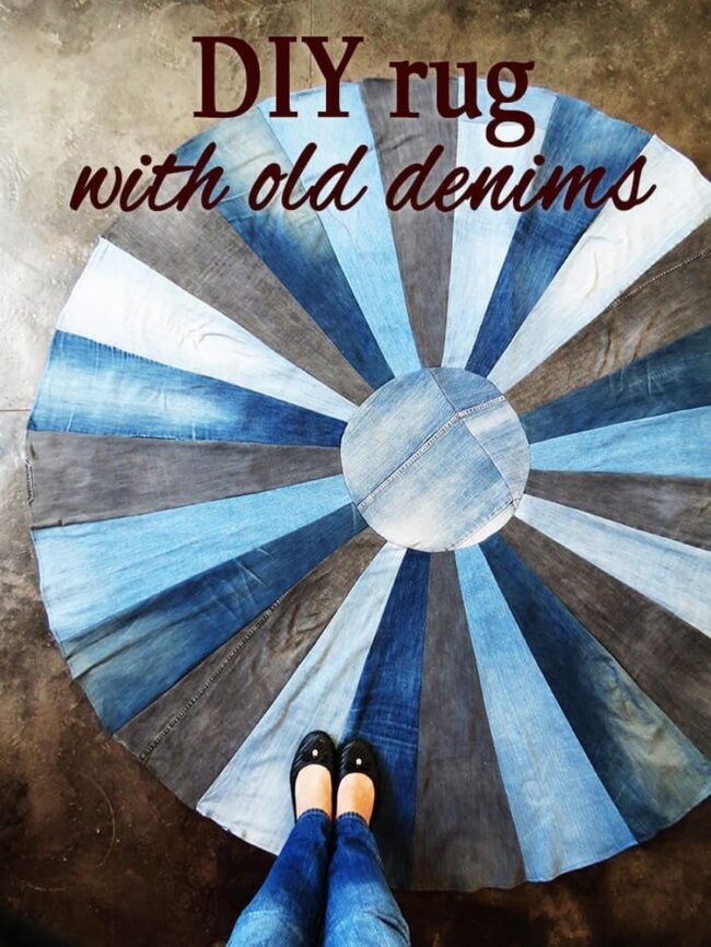 Indigo Blue Denim Floor Canvas