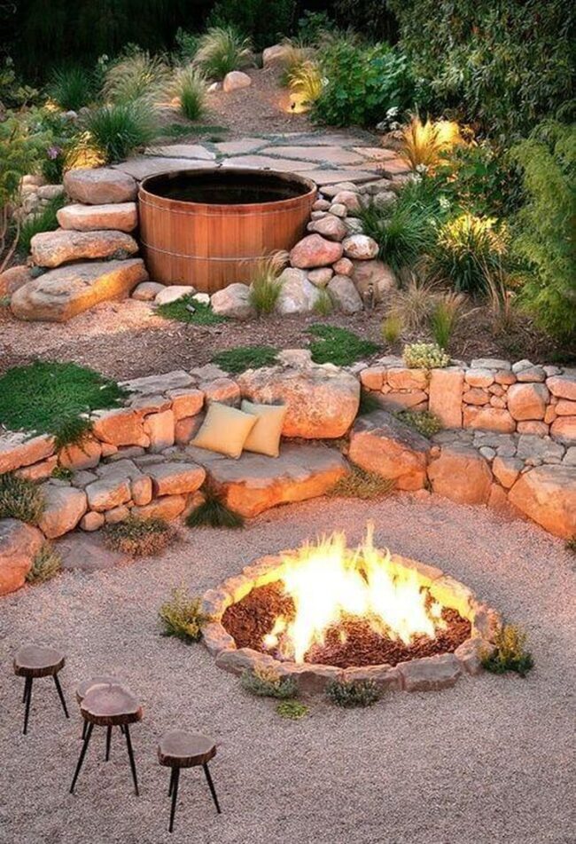 Stone Sanctuary Seating Landscape Design