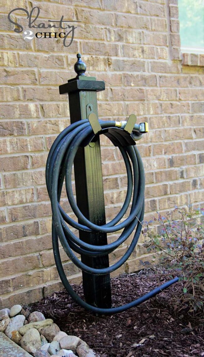Garden Hose Haven Wooden Charm