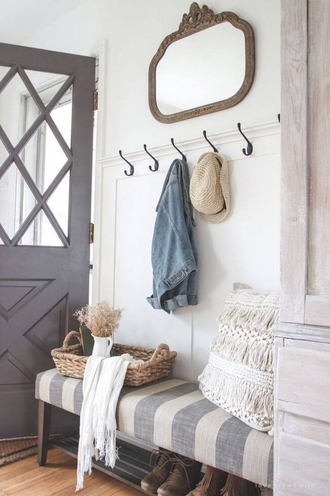 Striped Sanctuary Entryway Hooks