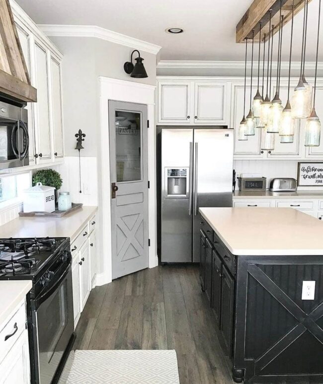Industrial Farmhouse Wood Steel Kitchen