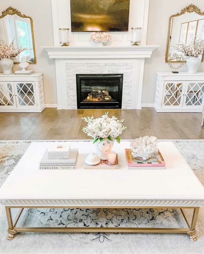 Mirrored Gold Luxury Living Accent