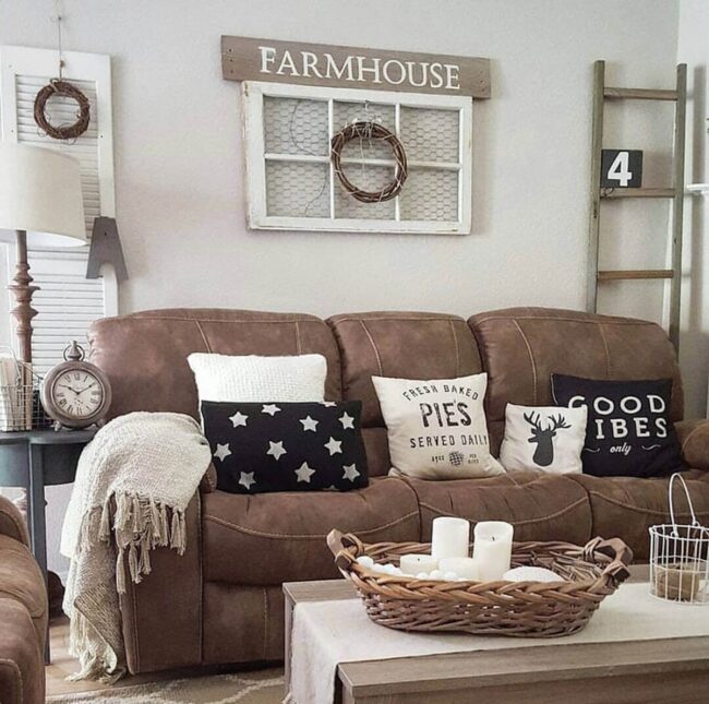 Burlap Pillows Chicken Wire Farmhouse Charm