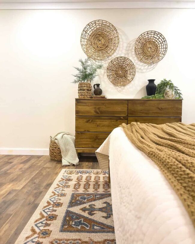 Woven Rattan Baskets Beige Sanctuary