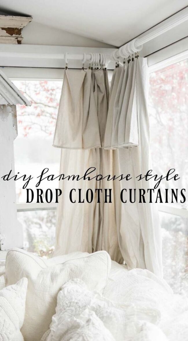 Weathered Canvas Curtains Farmhouse Charm
