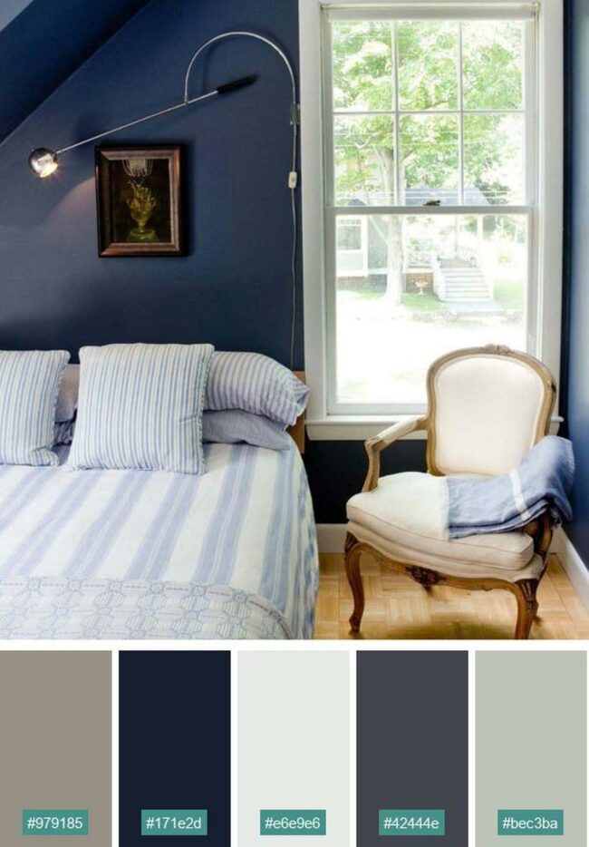 Navy Ocean Retreat Bedroom Design