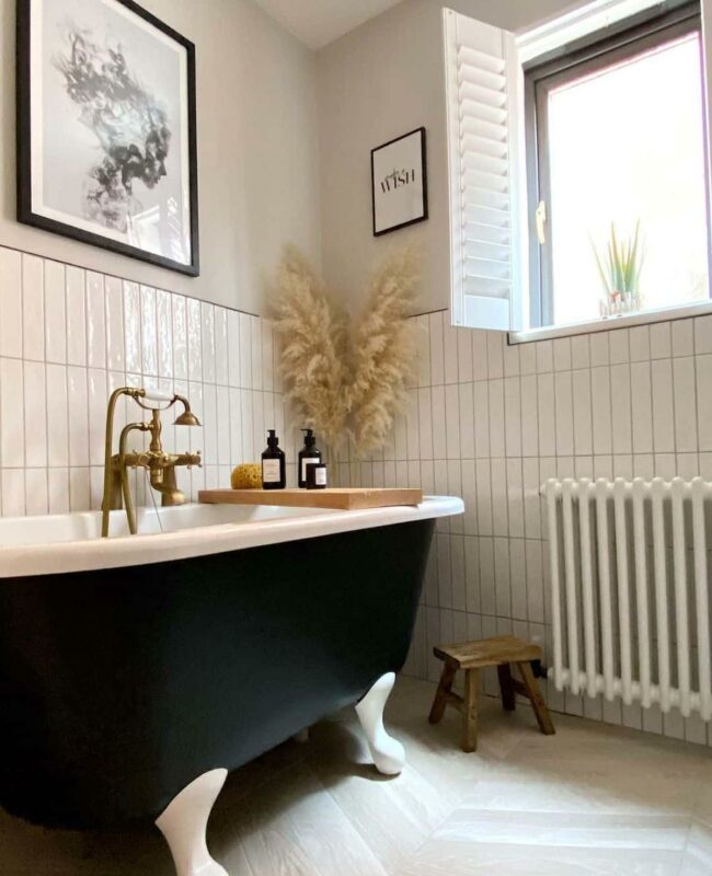 Monochrome Tub Sanctuary Whispers Luxury