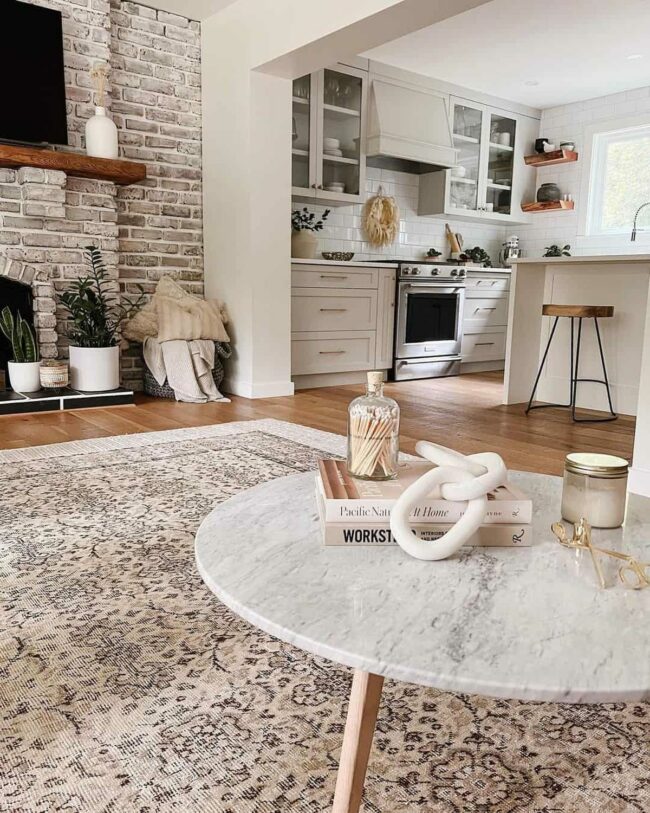 Marble Round Table Brick Sanctuary