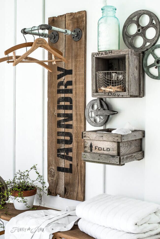Weathered Wood Laundry Sanctuary