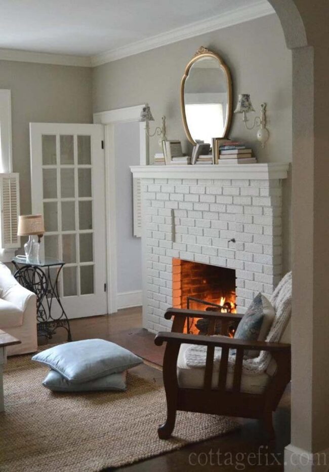 Amber Flames Vintage Reading Corner