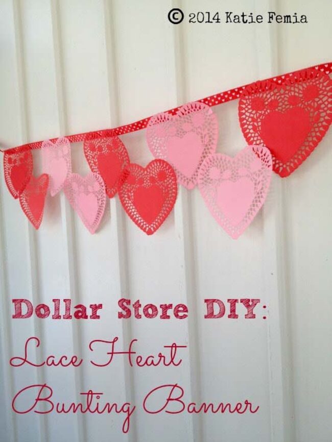 Ivory Lace Hearts Romantic Banner