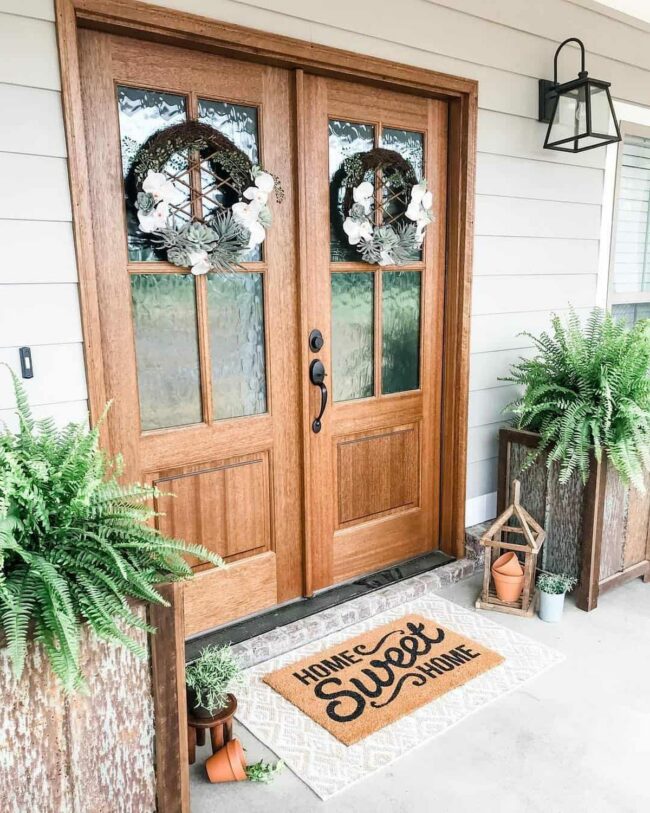 Green Wreaths Black Hardware Sanctuary