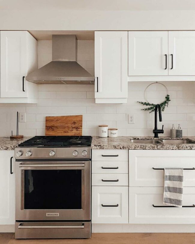 Monochrome Farmhouse Kitchen Drama