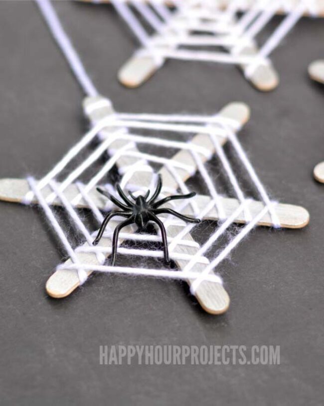 Haunting White Spider Web Craft