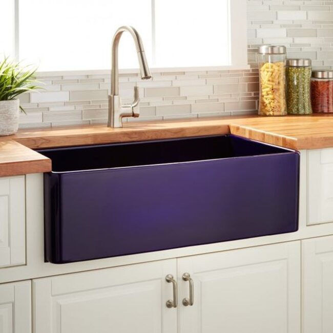 Blue Apron Sink: Modern Kitchen Statement