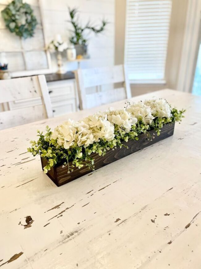 Rustic Hydrangea Pine Centerpiece