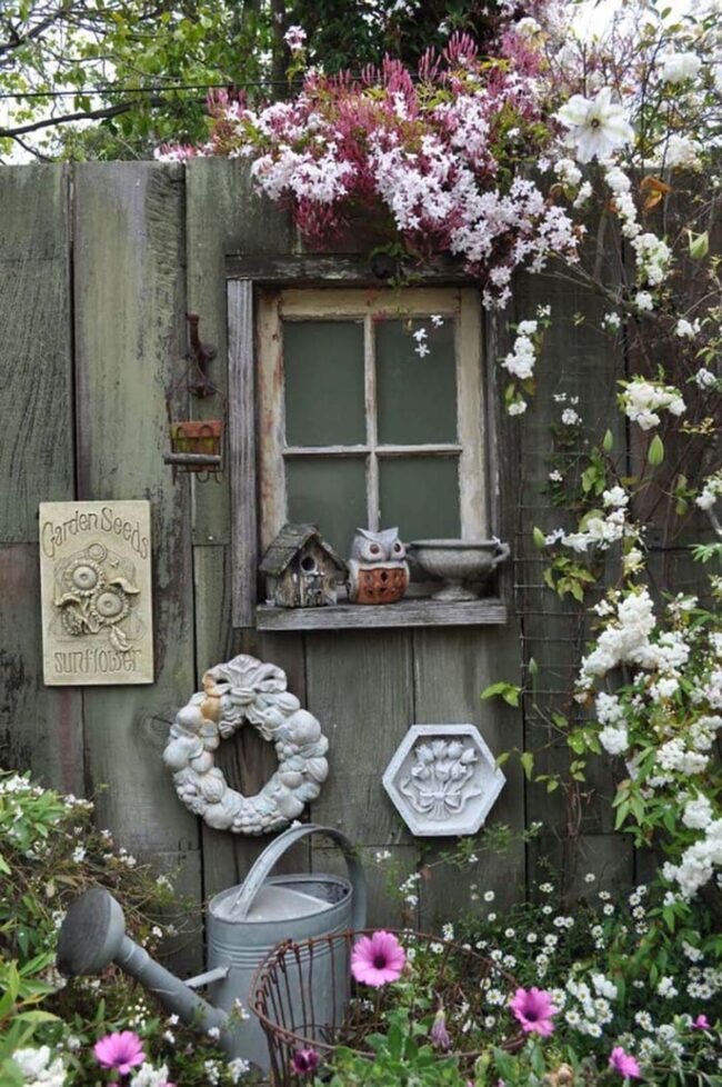 Weathered Window Garden Symphony